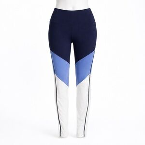 Size 1X Fabletics Womens PowerHold Colorblock Athletic Leggings Workout Gym Pant